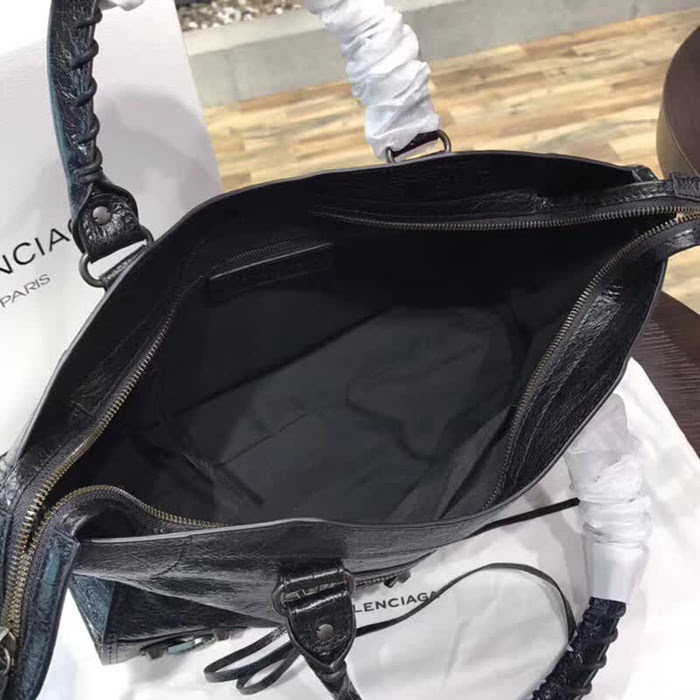 BALENCIAG巴黎世家 Balenciaga city 機車包 限量 原廠爆裂紋羊皮 塗鴉字母 手提肩背斜挎包  BL1701